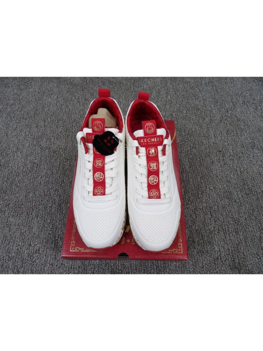 Skechers Men's Celebrat-Airy Lunar New Year 2023 Sneakers White Red Gold US 12